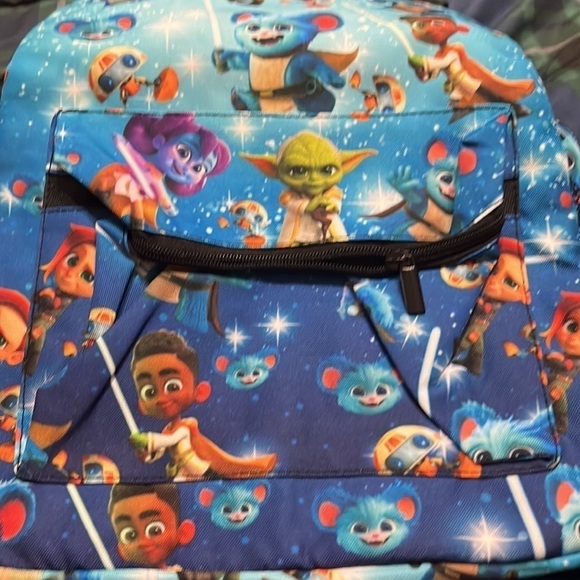 *New*  Kids backpack with Yoda front zippered pocket - Picture 4 of 4